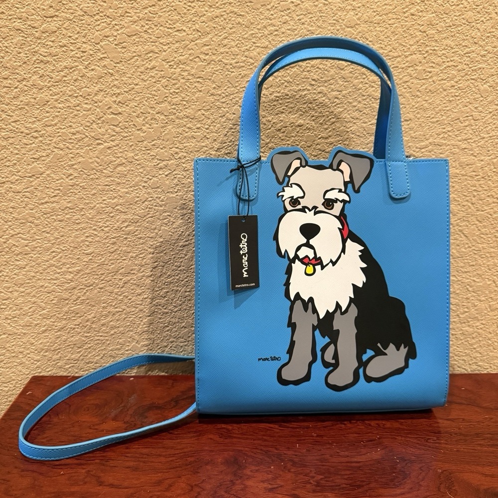 Marc Tetro New York City Schnauzer Tote/Crossbody Handbag Kitsch Dog New